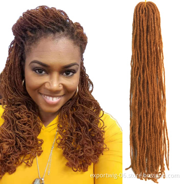 Sister Locks Afro Crochet Braids Ombre or Pure Color 20 inch Synthetic Hair for Women Faux Sister Locs Crochet Braiding Hair